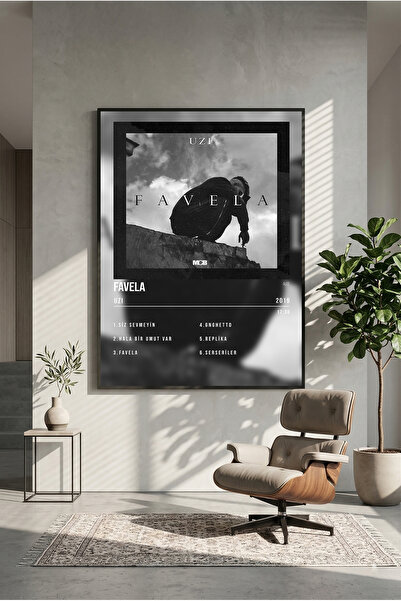 postercraft Uzi Favela Albüm Tasarım Ahşap Tablo Poster (Çerçevesiz)