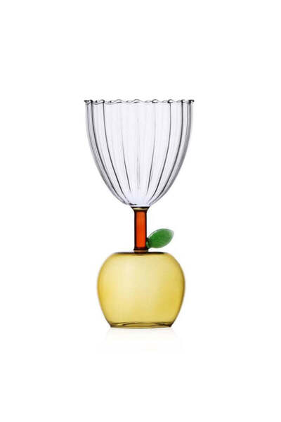 Ichendorf Pahar pentru vin, cu picior mar, Yellow, Fruits and Flower - design...