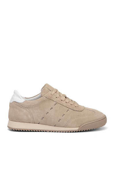 Tergan Bej Hakiki Süet Deri Kadın Sneaker - K26I1AY68530-B79