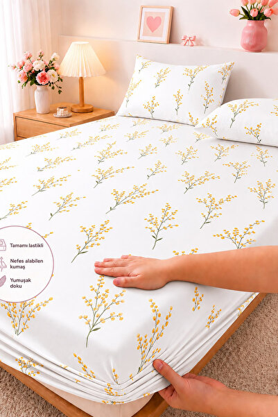Always Cotton Elastic Sheet Set with Pillows (Choose Size)