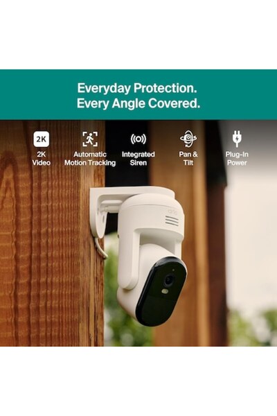 Arlo Βασική Κάμερα Ασφαλείας 2K με Περιστροφή και Κλίση - Ενσύρματη Τροφοδοσί...