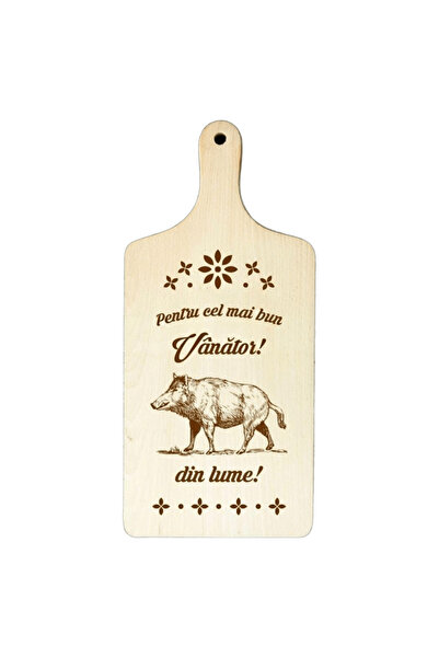 LimArt Plachetă decorativă din lemn , mesaj, Pentru cel mai bun Vanator din l...