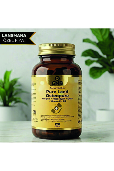 GNB Pure Land Osteopure Kalsiyum 500mg , Magnezyum 200mg , Çinko10mg , Vitami...