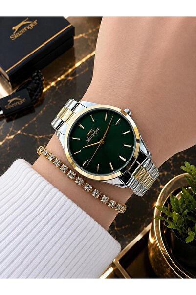 Slazenger Steel Cord 2 Year Warranty 5 Atm Water Resistant Women Wristwatch S...