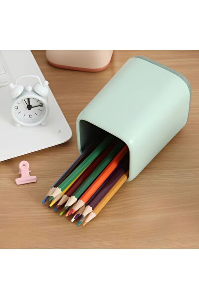 idei Suport Pixuri Plastic Cu Deschidere Înclinată, Formă Rotunjită Pastel, O...