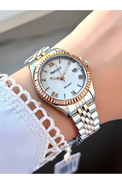 Ferrucci Milano Women's Double Color Metal Cord Calendar Wrist Watch 2 Years ...