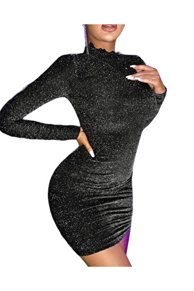 Woman's Fashion Μίνι βραδινό φόρεμα μαύρο
