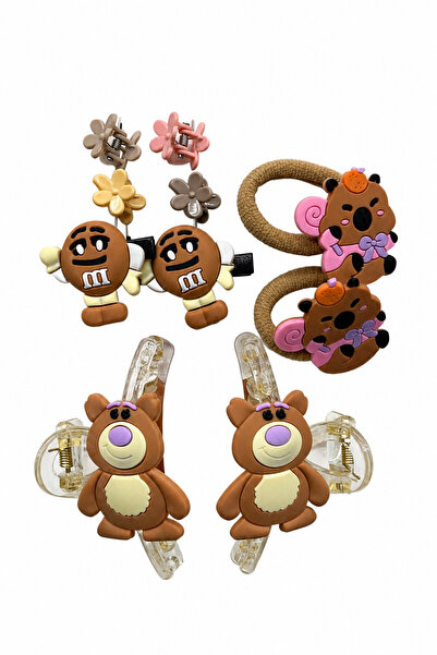 Jack Ferrero Cute Character and Floral Hair Accessory Set for Kids - Hairpins...