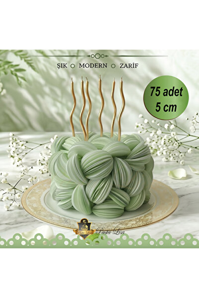 Yuvarlak Hazır Kesim Yeşil Yenilebilir Modelleme Kağıdı 5 cm (75 Adet)