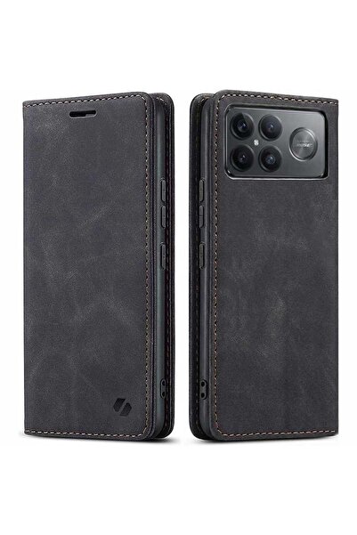 spacecase Θήκη Xiaomi Poco F8 Ultra Wallet Πορτοφόλι - Black