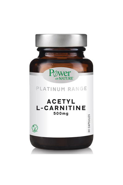 Power Health Πλατινένια Σειρά Ακετυλο-Λ-Καρνιτίνη 500 mg 30 Κάψουλες