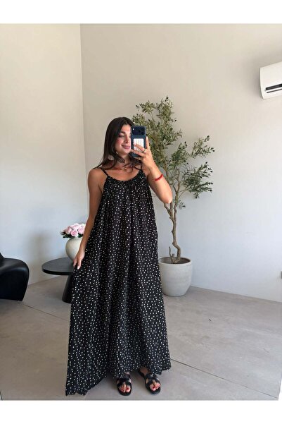 Bade Butik Black Polka Dot Belted Dress