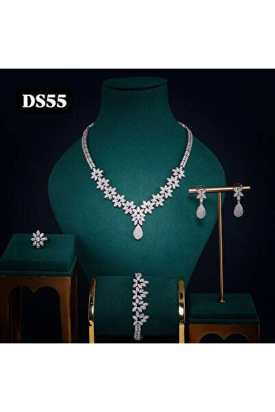 jewelrystore Diamond Precision Zircon Accessory Set with Box