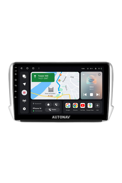 AUTONAV Navigație Android GPS dedicată Peugeot 208 2012-2018, Model Clasic, S...
