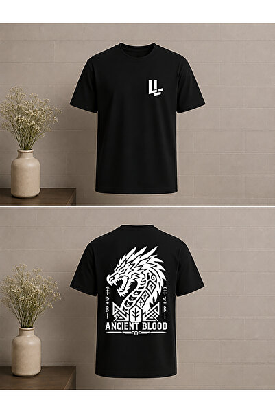 Generic Brand تي شيرت مطبوع بتصميم Dragon Ancient Blood مقاس كبير