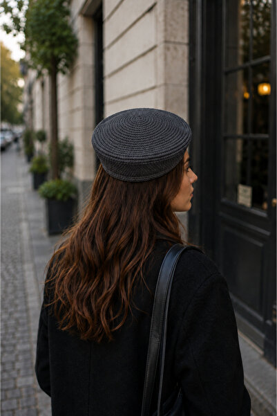 Zeora Home Women's Knitted Beret Summer Straw Beret Jute Look Handmade Stylis...