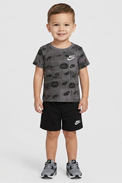 Nike Toddlers Boy 2 Pieces Brand Logo T-Shirt With Shorts Set, Multicolor