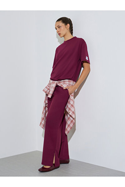 Styli Badge Detail T-Shirt and Wide Leg Joggers Co-Ords