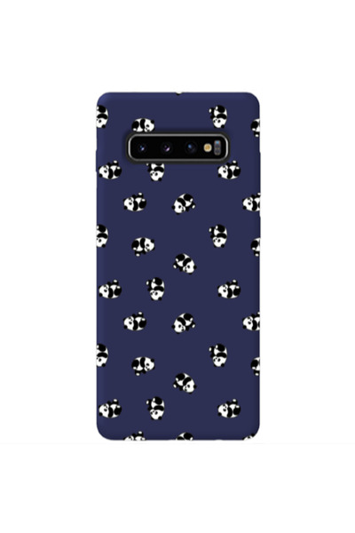 Other Samsung S10 Small Pandas Dark blue Colored Silicone TPU Θήκη
