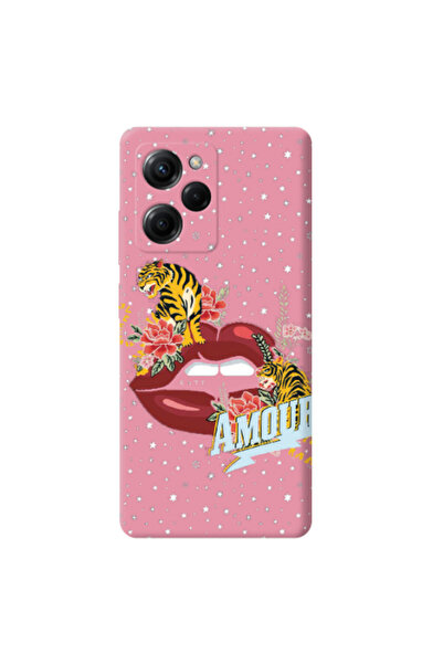 Other Xiaomi Poco X5 Pro Amour Pink Colored Silicone TPU Θήκη
