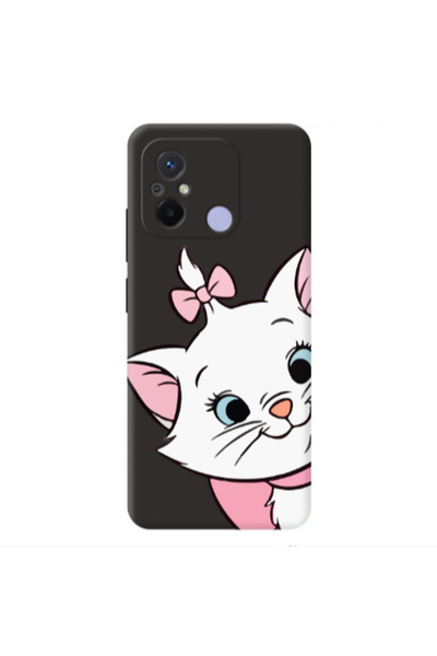 Other Xiaomi Redmi 12C I am here Black Colored Silicone TPU Θήκη