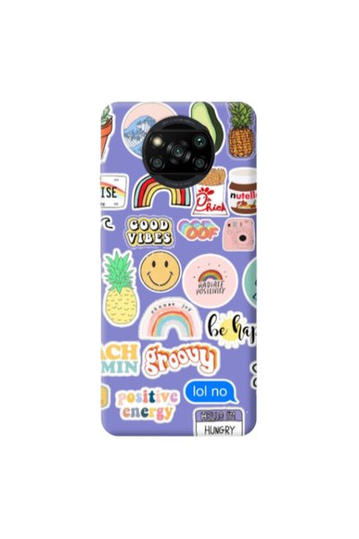 Other Xiaomi Poco X3 /X3 Pro Good vibes Purple Colored Silicone TPU Θήκη