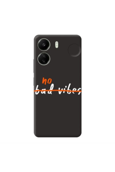 Other Xiaomi Redmi 13C No bad vibes 2 Black Colored Silicone TPU Θήκη