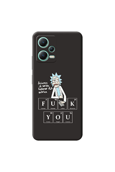 Other Xiaomi Redmi Note 12 Pro 5G Rick Scince is wise Black Colored Silicone ...