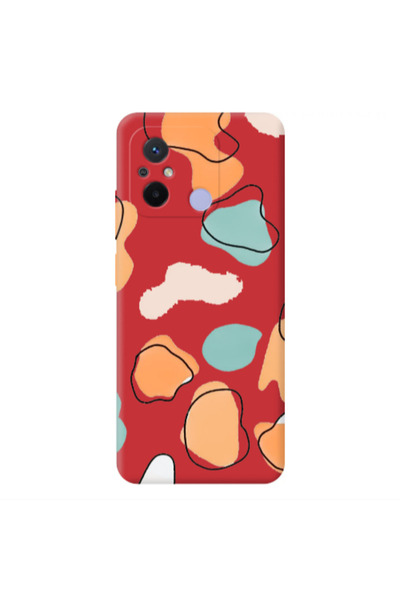 Other Xiaomi Redmi 12C Colorful spots Red Colored Silicone TPU Θήκη