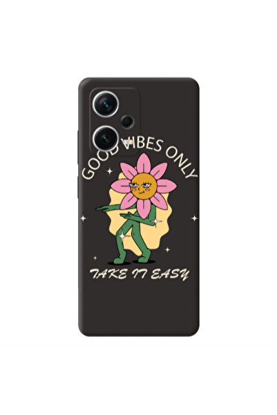 Other Xiaomi Poco X5 Good Vibes Only Black Colored Silicone TPU Θήκη