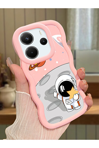ucuc Redmi Note 14 4G Uyumlu Pembe Silikon Kılıf Kamera Korumalı Darbe Emici ...