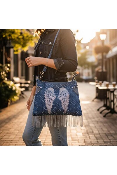 Guja 25Yg629 Women's Imported Stoned Denim Bag