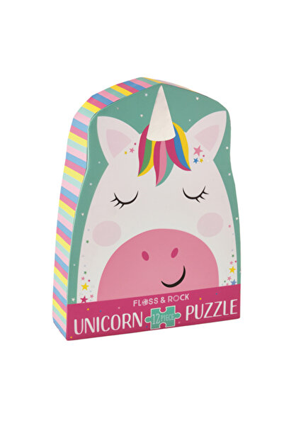 Floss & Rock Puzzle 12 piese, Floss&Rock, Carton, 3 ani+, Multicolor