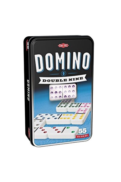 TACTIC Jucarie Double 9 Domino Tin Game