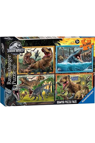 RAVENSBURGER Puzzle 4x100 - Jurassic World