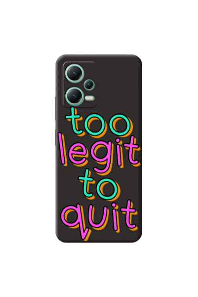 Other Xiaomi Redmi Note 12 Pro 5G Too Legit To Quit Black Colored Silicone TP...