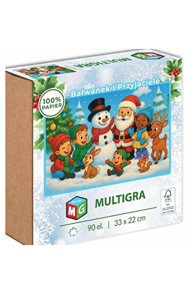 Multigra Puzzle festive pentru copii - Omuletul de zapada si prietenii sai