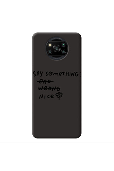 Other Xiaomi Poco X3 /X3 Pro Say Something Black Colored Silicone TPU Θήκη