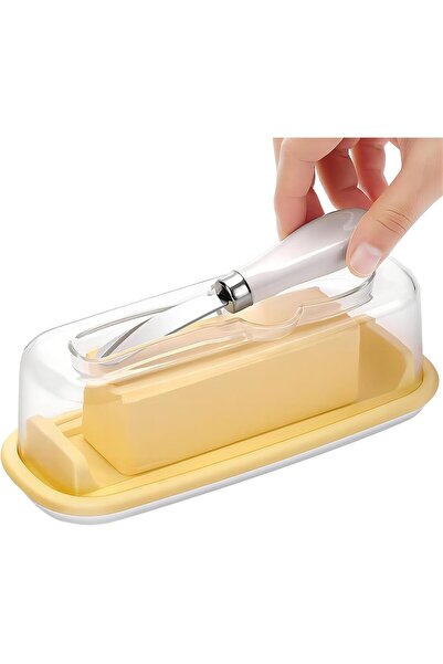 Arabest Food-Grade Silicone Butter Dish,Detachable Tray,Child-Safe Cutting To...