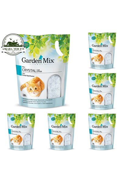 Gardenmix SILICA JEL KEDİ KUMU 1-8 mm 3.8 Lt. (6 Paket)