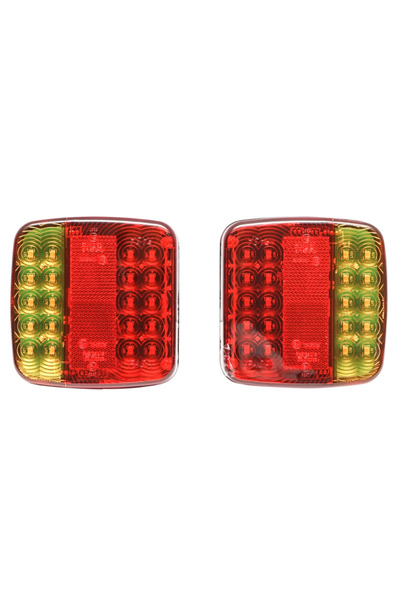 Ruan Set de 2 lămpi auto cu FIR 12/24V, 5 funcții, pentru remorcă