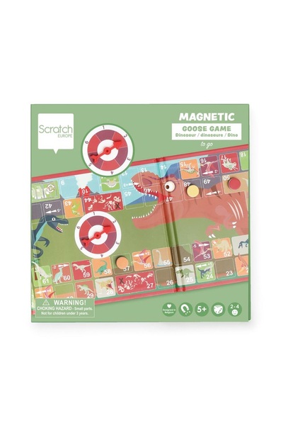 Scratch Joc magnetic cu spinner, Scratch, Dinozauri, Compact