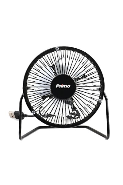 Primo Mini ventilator de 4 inci cu USB, metalic, 10W, negru