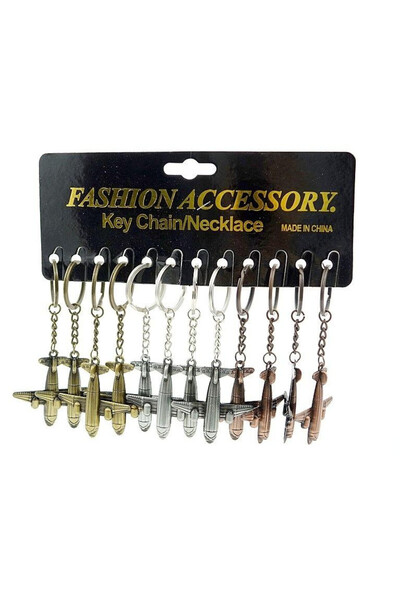 OEM ADAR Breloc metalic Avion – set 12 bucăți