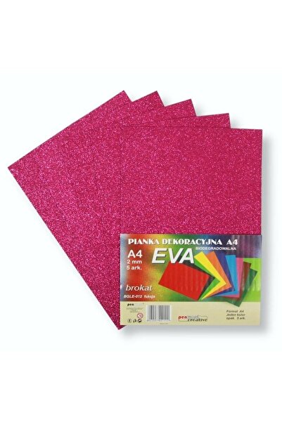 OEM Spuma EVA decorativa Penword A4, cu sclipici, biodegradabila, 2 mm, fucsi...