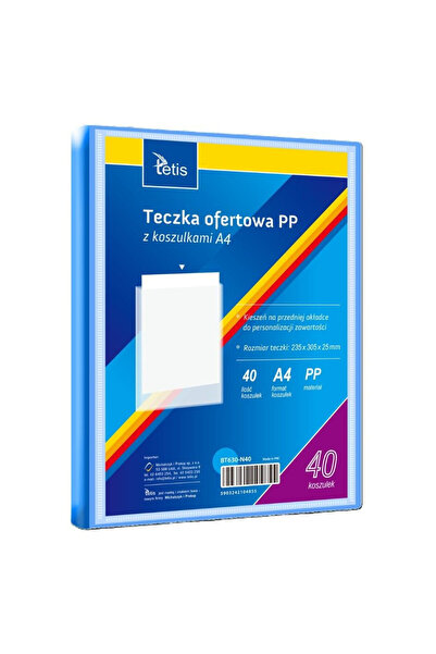 OEM Dosar Tetis A4 din PP cu 40 de folii de protecție, 13 compartimente, alba...