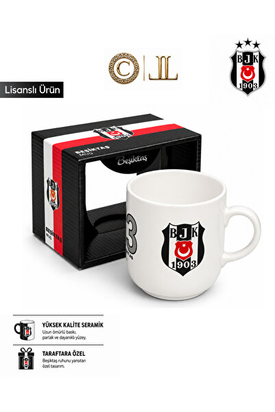 Beşiktaş New Production Licensed Ceramic Custom Design Mug with Special Box