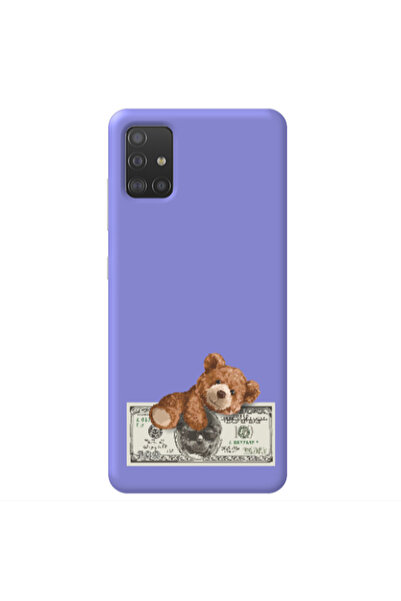 Other Samsung A71 Money Style Purple Colored Silicone TPU Θήκη