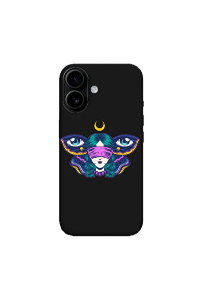 Other Apple Iphone 16 plus Eye in my ear Black Colored Silicone TPU Θήκη