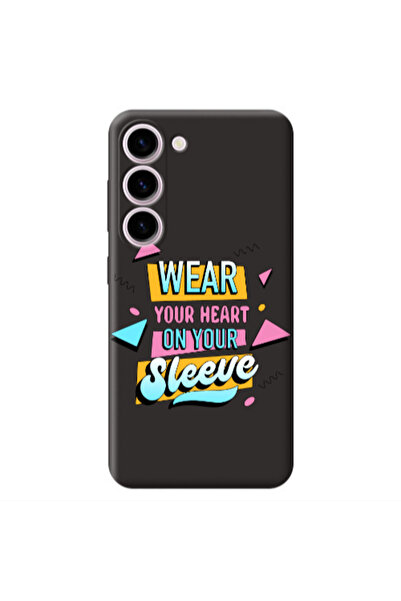Other Samsung S24 Wear Your Heart Black Colored Silicone TPU Θήκη